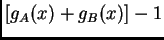 $[g_A(x)+g_B(x)]-1$