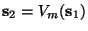 $\mbox{\bf s}_2=V_m(\mbox{\bf s}_1)$