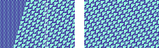 \begin{figure}\centering\begin{picture}(340,120)
\put(0,0){\epsfxsize = 160pt \e...
...}
\put(180,0){\epsfxsize = 160pt \epsffile{lattb.eps}}
\end{picture}\end{figure}