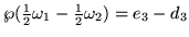 $\wp(\frac{1}{2}\omega_1 - \frac{1}{2}\omega_2) = e_3 - d_3$