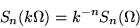 \begin{displaymath}S_n(k\Omega) = k^{-n}S_n(\Omega)
\end{displaymath}