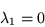 \begin{displaymath}
\lambda_1 = 0
\end{displaymath}