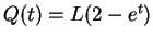 $Q(t)=L(2-e^t)$