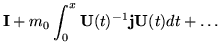 $\displaystyle {\bf I}+ m_0\int_0^x {\bf U}(t)^{-1}{\bf j}{\bf U}(t) dt + \ldots$