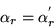 \begin{displaymath}\alpha_r = \alpha^{'}_r\end{displaymath}