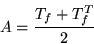 \begin{displaymath}A = \frac{T_f + T_f^T}{2}\end{displaymath}