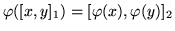 $\varphi( [x,y]_1) = [\varphi(x), \varphi(y)]_2$