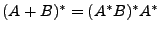 $ (A+B)^*=(A^*B)^*A^*$