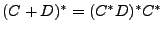 $ (C+D)^*=(C^*D)^*C^*$