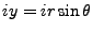 $\displaystyle iy = ir \sin \theta
$