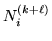 $\displaystyle N_i^{(k+\ell)}$