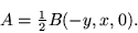 \begin{displaymath}
A = \mbox{$\frac{1}{2}$} B(-y,x,0).
\end{displaymath}