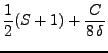 $\displaystyle \frac{1}{2} (S + 1) + \frac{C}{8 \delta}$