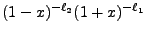 $(1 - x)^{-\ell_2}(1+x)^ {- \ell_1} $