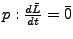 $p : \frac{d\bar L}{dt} = \bar 0$