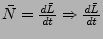 $\bar N = \frac{d\bar L}{dt} \Rightarrow \frac{d\bar L}{dt}$