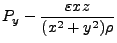 $\displaystyle P_y - \frac{\varepsilon x z}{(x^2 + y^2)\rho}$