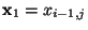 $ \mathbf{x}_{1}=x_{i-1,j}$