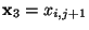 $ \mathbf{x}_{3}=x_{i,j+1}$