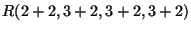 $ R(2+2,3+2,3+2,3+2)$