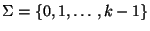 $ \Sigma = \{0,1,\ldots,k-1\}$