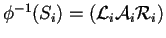 ${\phi}^{-1}(S_i)=({\cal L}_i {\cal A}_i {\cal R}_i)$