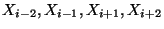 $X_{i-2}, X_{i-1}, X_{i+1}, X_{i+2}$