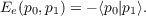 Ee (p0,p1) = - ⟨p0|p1⟩.
                