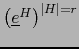 $\left({\underline e}^{H} \right)^{\vert H\vert=r}$