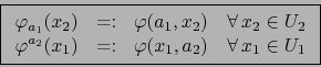 \begin{displaymath}\fbox{${\displaystyle \begin{array}{rcl}
\varphi_{a_1} (x_2) ...
...n& \varphi(x_1,a_2) \quad \forall \, x_1 \in U_1
\end{array}}$}\end{displaymath}