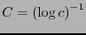 $C=\left(\log c\right)^{-1}$