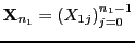 $ {\bf X}_{n_1}=\left(X_{1j}\right)_{j=0}^{n_1-1}$