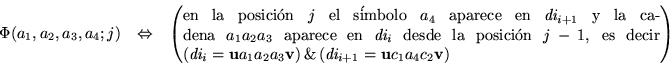 \begin{displaymath}\phi_{4,\mbox{\bf x}}=\bigwedge_{j=1}^{p(n)(p(n)+1)}\bigvee_{...
...(j),a_2}\land X_{(j+1),a_3}\land X_{(p(n)+j),a_4}
\right].
\end{displaymath}