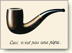 "Ceci n'est pas un pipe" de Ren Magritte