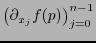 $\left(\partial_{x_j}f(p)\right)_{j=0}^{n-1}$