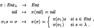 \begin{eqnarray*}\pi: \mbox{\it Ent\/}_{\lambda} &\rightarrow& \mbox{\it Ent\/} ...
...pi(\sigma_1) &\mbox{\rm si $s=\lambda$ . }
\end{array}\right.
\end{eqnarray*}
