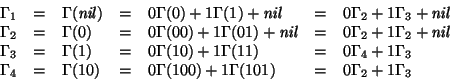 \begin{displaymath}\begin{array}{\vert\vert l\vert c\vert l\vert l\vert\vert}\hl...
...
101 & 0010 & 1 & \mbox{\rm No} \\ \hline \hline
\end{array}\end{displaymath}
