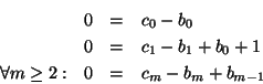 \begin{displaymath}c_m=\left\{\begin{array}{ll}
2\left(\sum_{k=0}^{\frac{m-1}{2...
...mbox{\rm si $m\equiv 0\mbox{\rm mod }2$. }
\end{array}\right.\end{displaymath}