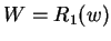 $W = R_1(w)$