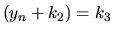 $( y_{n} + k_{2}) = k_{3}$