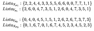 $
\begin{array}{l}
Lista_{X_{p_1}}:\{2,2,4,4,3,3,5,5,6,6,0,0,7,7,1,1\} \\
Lista...
...,7,3,7,3\} \\
Lista_{X_{p_2}}:\{0,1,6,7,0,1,6,7,4,5,2,3,4,5,2,3\}
\end{array}$
